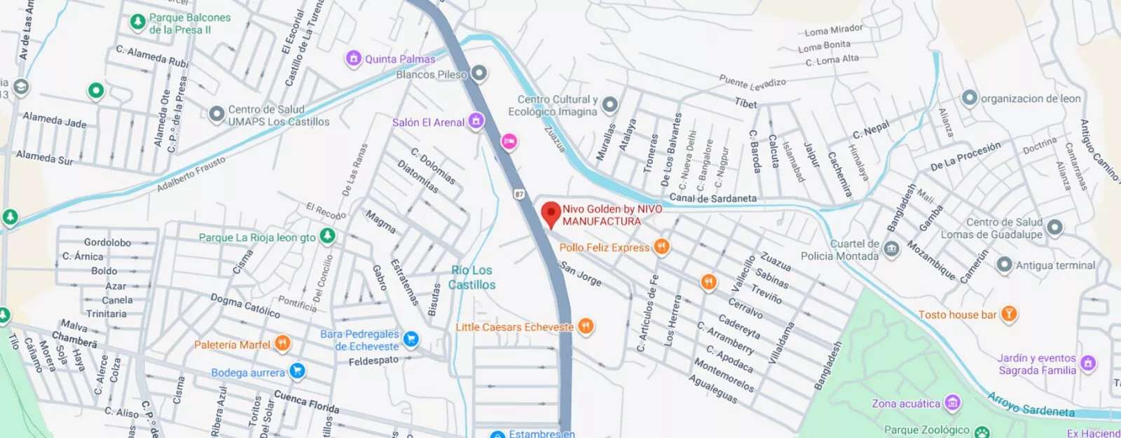 Mapa León, Guanajuato